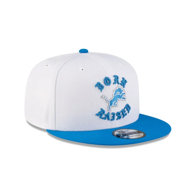 Born x Raised Detroit Lions White 9FIFTY Snapback sold by New Era