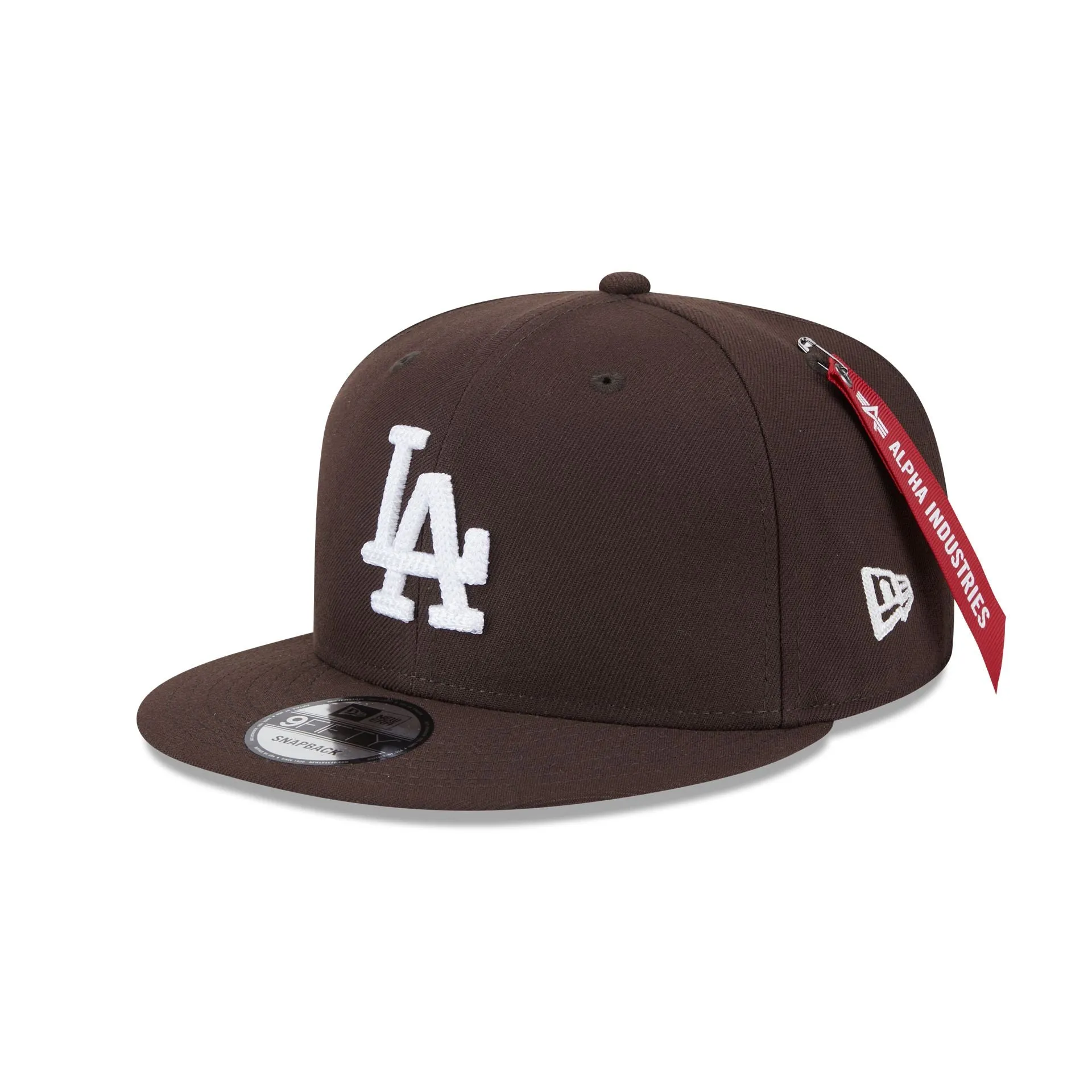 Alpha Industries x Los Angeles Dodgers Brown 9FIFTY Snapback Hat sold by New Era