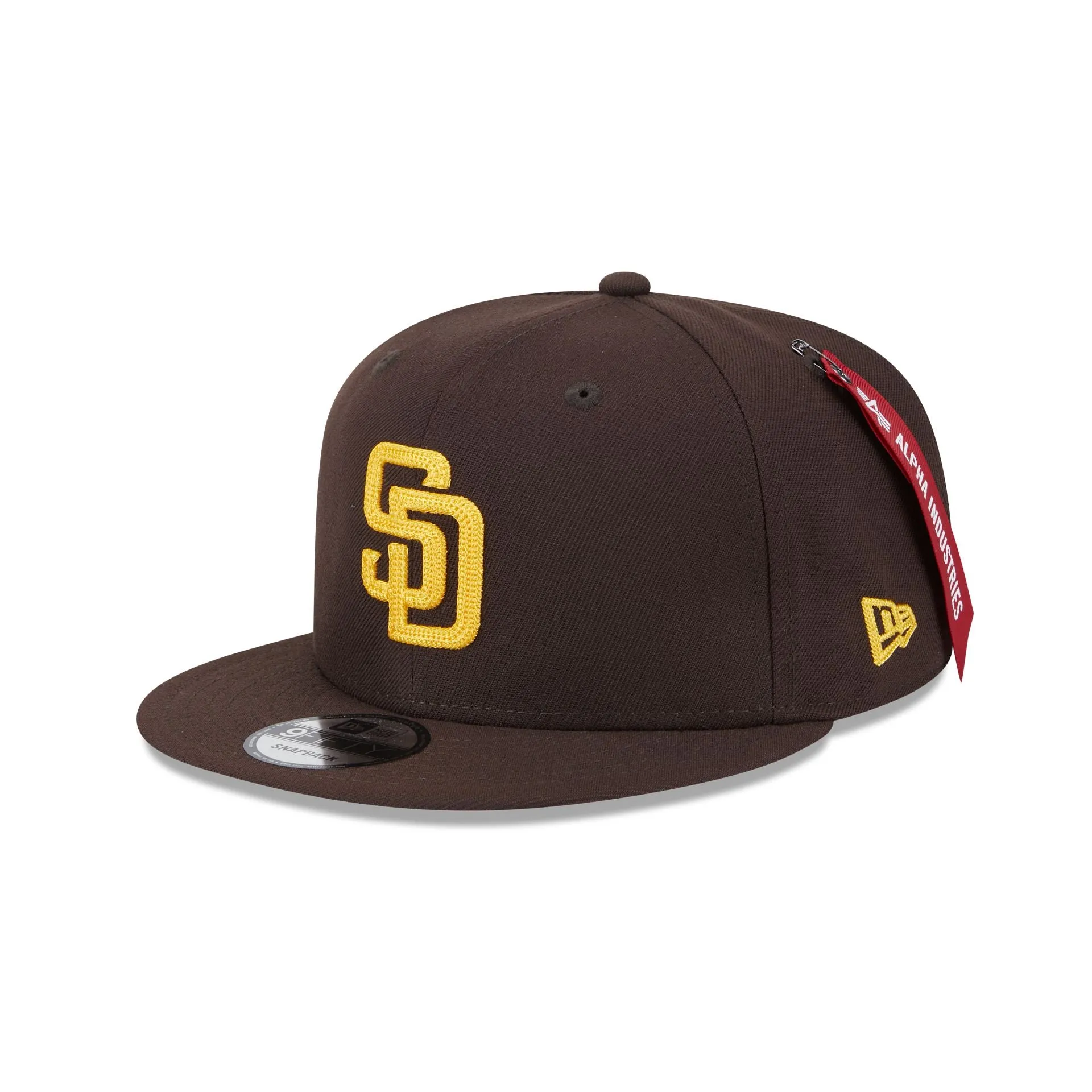 Alpha Industries x San Diego Padres Brown 9FIFTY Snapback Hat sold by New Era