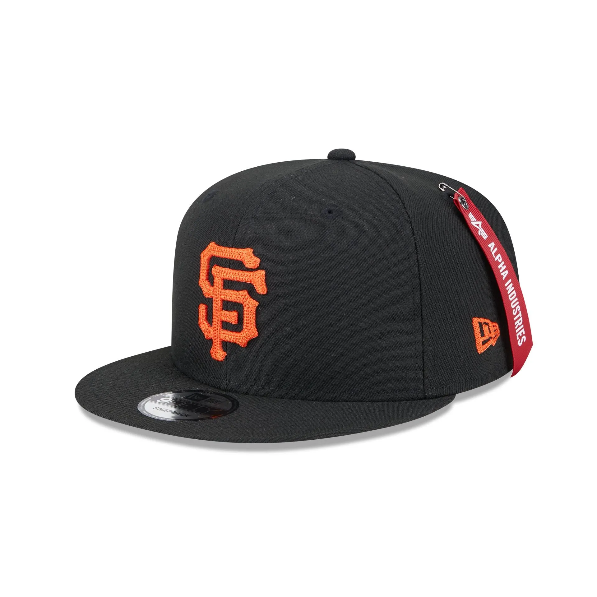 Alpha Industries x San Francisco Giants Black 9FIFTY Snapback Hat sold by New Era