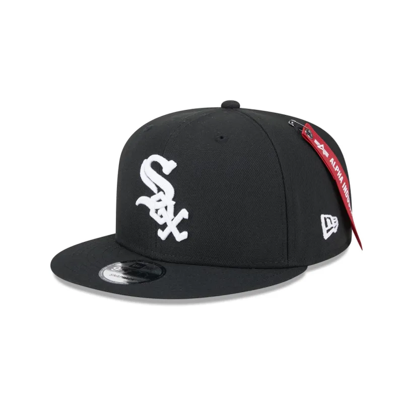 Alpha Industries x Chicago White Sox Black 9FIFTY Snapback Hat sold by New Era