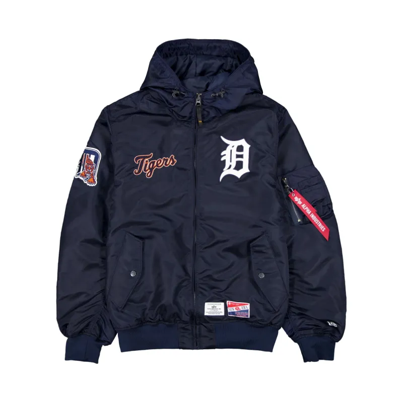 Alpha Industries x Detroit Tigers L-2B Hooded Bomber Jacket sold by New Era