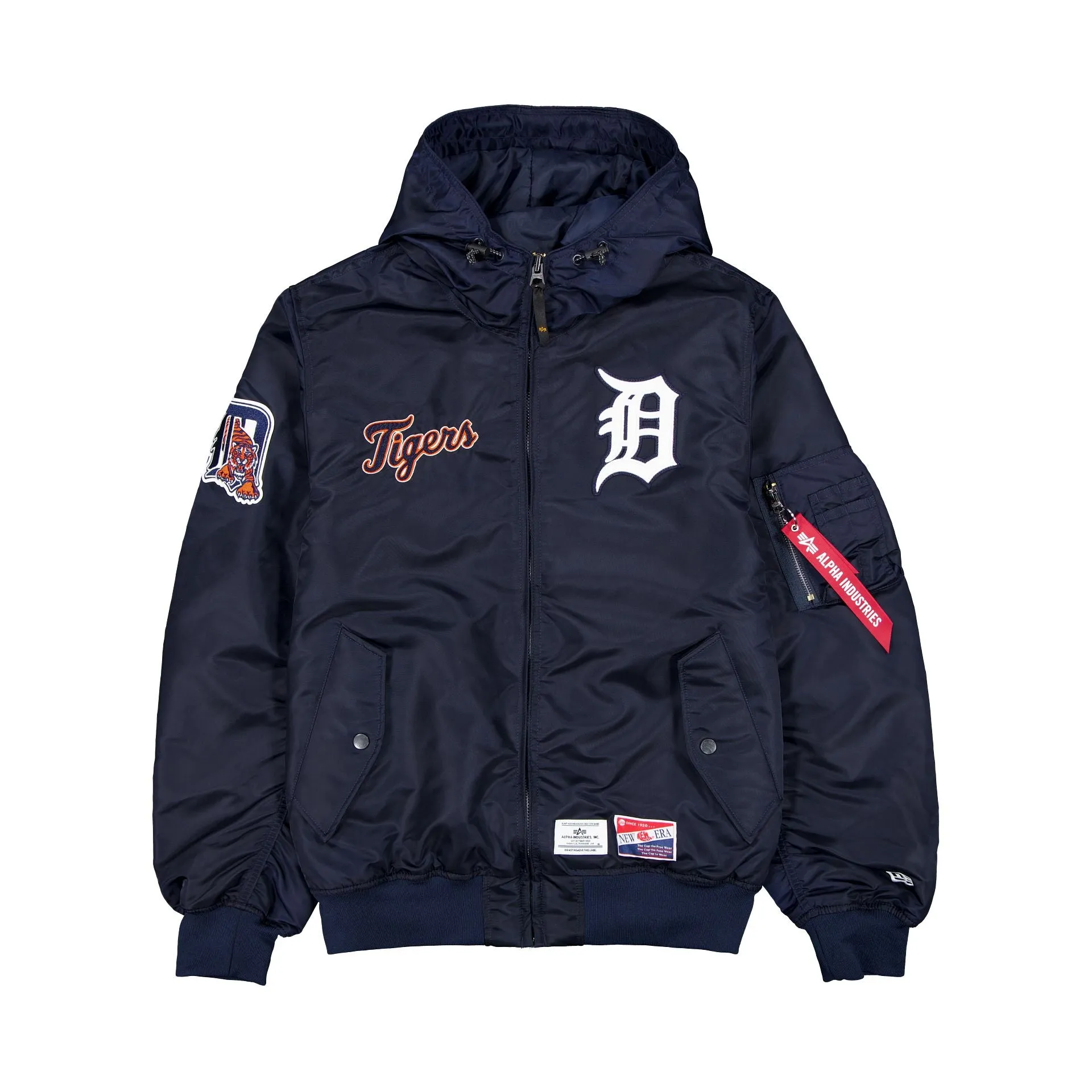 Alpha Industries x Detroit Tigers L-2B Hooded Bomber Jacket sold by New Era