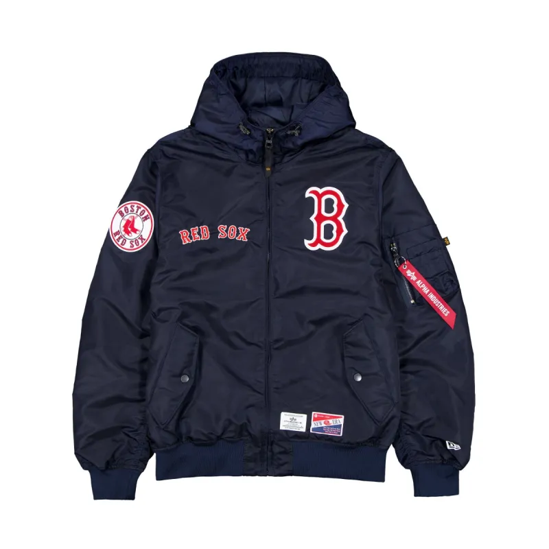 Alpha Industries x Boston Red Sox L-2B Hooded Bomber Jacket sold by New Era