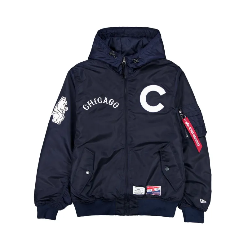 Alpha Industries x Chicago Cubs Cooperstown L-2B Hooded Bomber Jacket sold by New Era