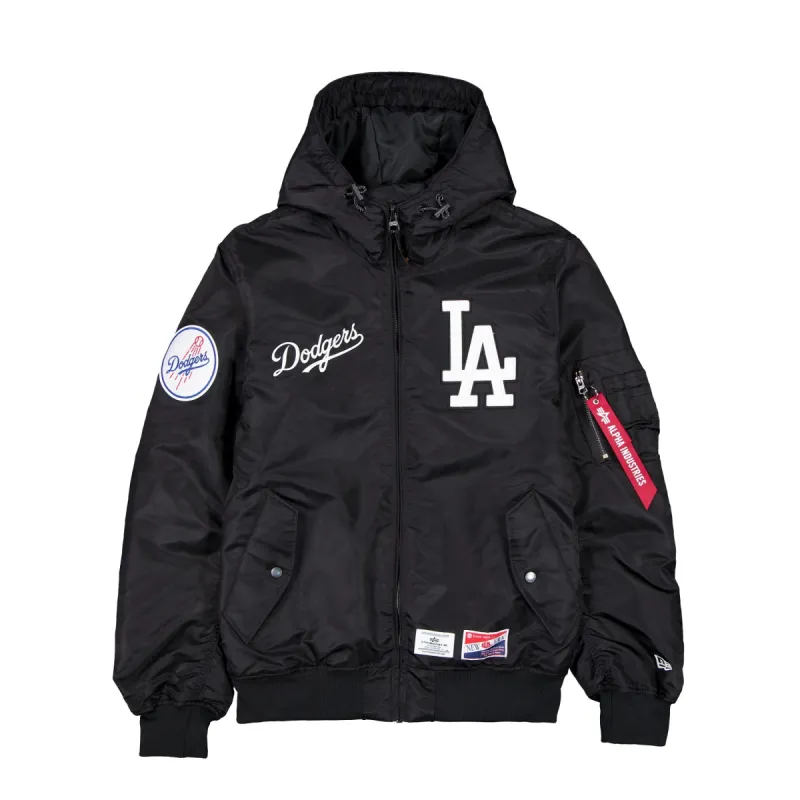 Alpha Industries x Los Angeles Dodgers L-2B Hooded Bomber Jacket sold by New Era