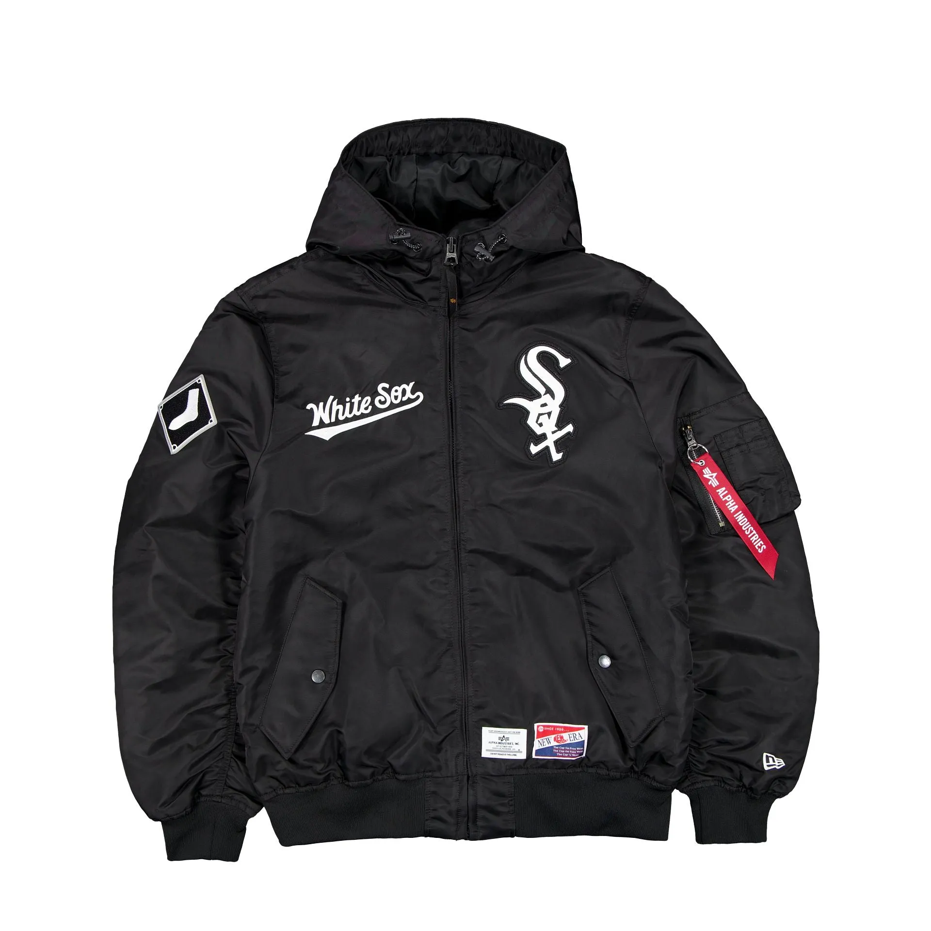 Alpha Industries x Chicago White Sox L-2B Hooded Bomber Jacket sold by New Era