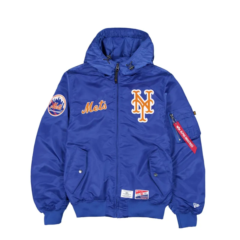 Alpha Industries x New York Mets L-2B Hooded Bomber Jacket sold by New Era