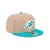 Miami Dolphins Camel 59FIFTY Fitted Hat sold by New Era