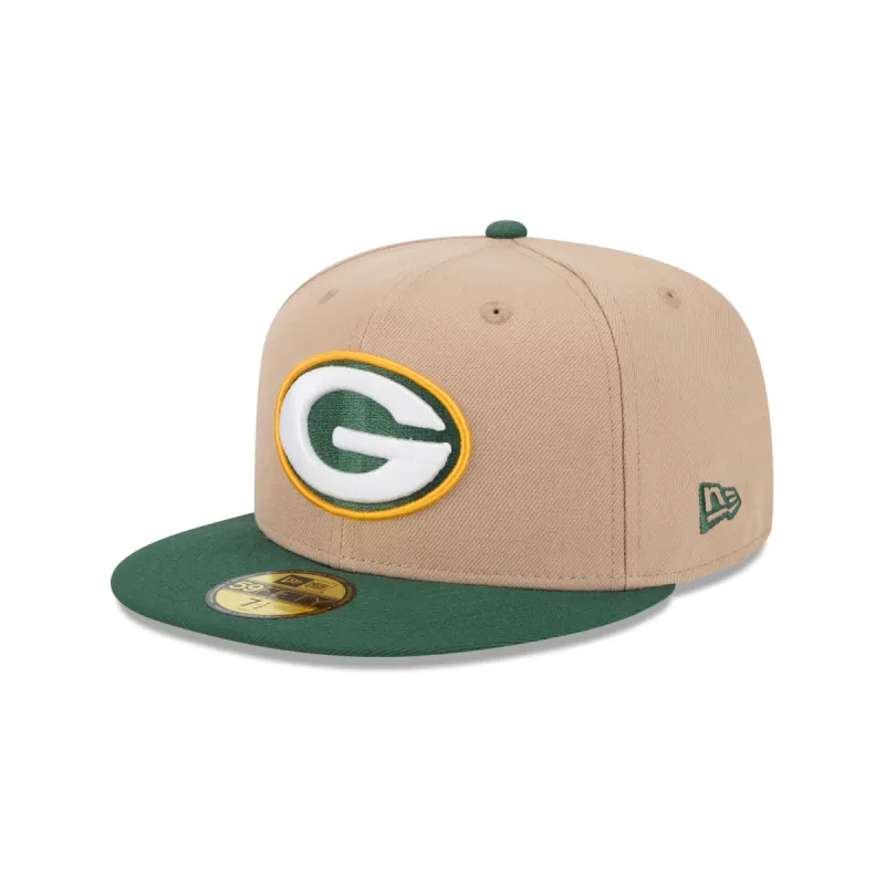 Green Bay Packers Camel 59FIFTY Fitted Hat sold by New Era