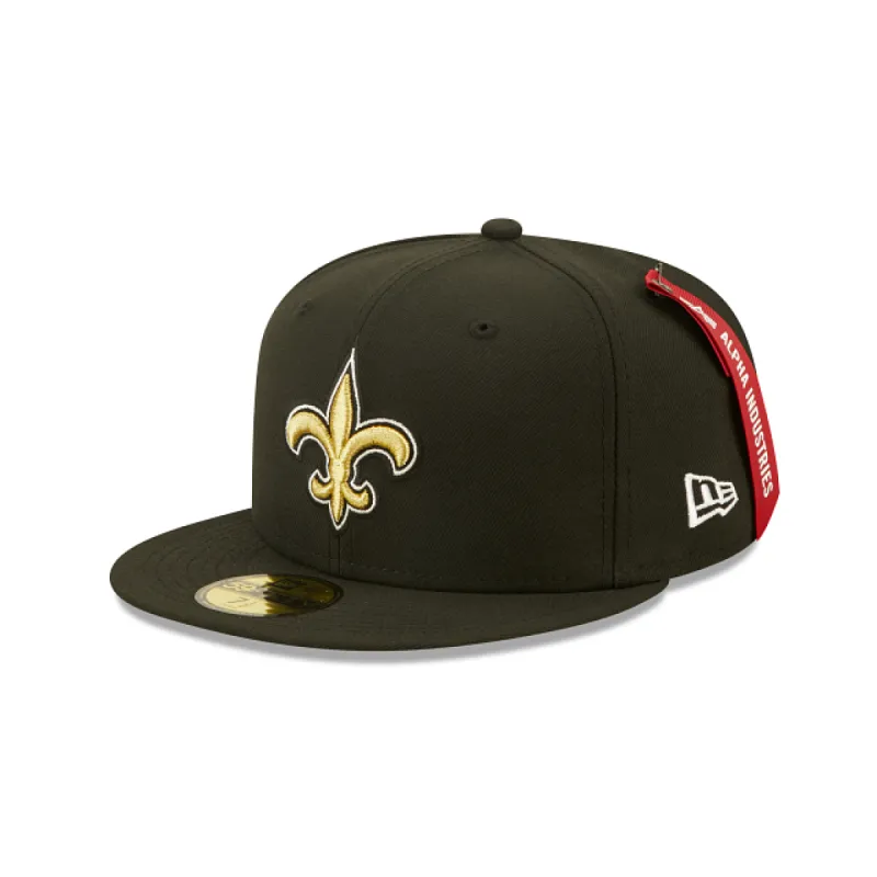 Alpha Industries X New Orleans Saints 59FIFTY Fitted Hat sold by New Era