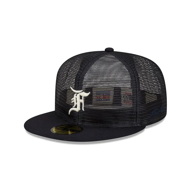 Fear of God Essential Full Mesh Blue 59FIFTY Fitted Hat sold by New Era