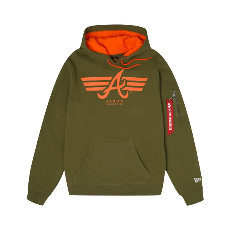 Alpha Industries X Atlanta Braves Hoodie made by New Era