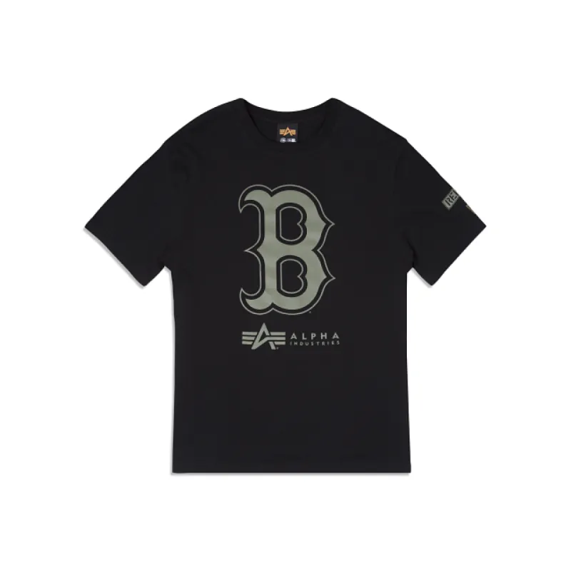 Alpha Industries X Boston Red Sox Black T-Shirt sold by New Era