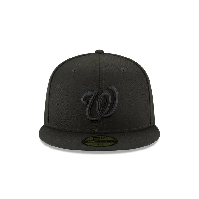 Washington Nationals Blackout Basic 59FIFTY Fitted Hat sold by New Era product image thumbnail 2