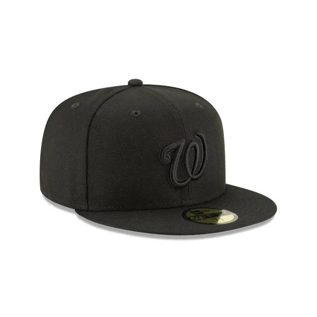 Washington Nationals Blackout Basic 59FIFTY Fitted Hat sold by New Era product image thumbnail 3
