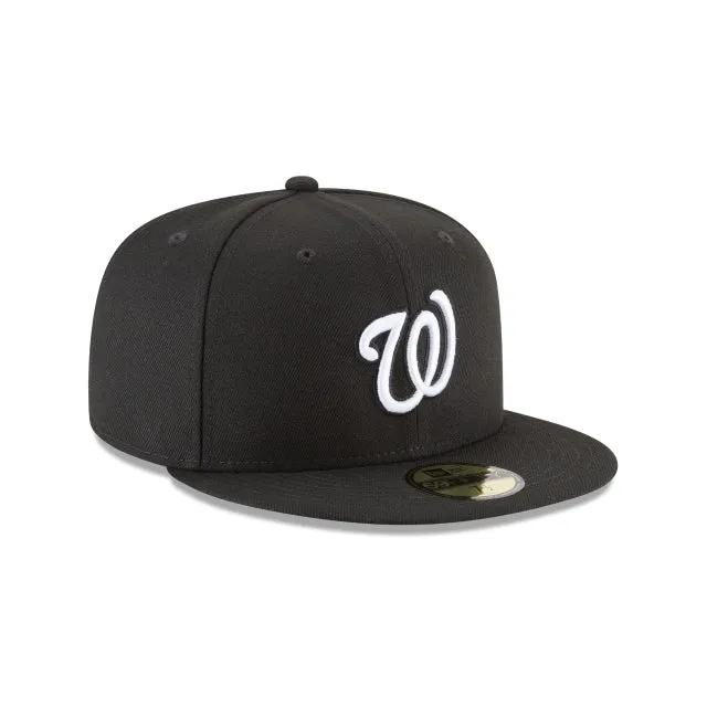 Washington Nationals Black and White Basic 59FIFTY Fitted Hat sold by New Era product image thumbnail 3