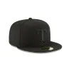 Texas Rangers Blackout Basic 59FIFTY Fitted Hat sold by New Era