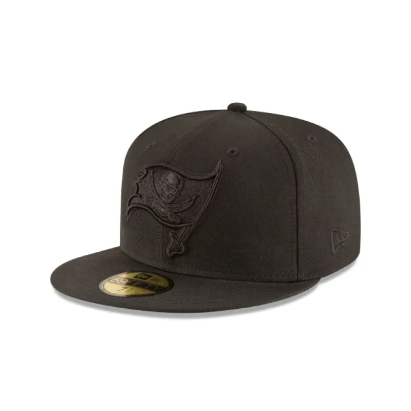 Tampa Bay Buccaneers Black On Black 59FIFTY Fitted Hat sold by New Era