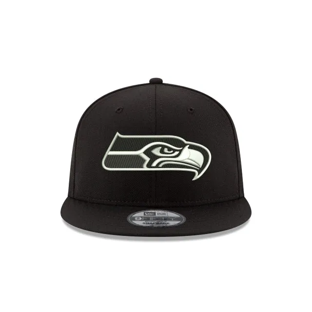 Seattle Seahawks Black and White 9FIFTY Snapback Hat sold by New Era product image thumbnail 2