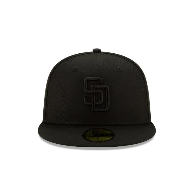 San Diego Padres Basic Black On Black 59FIFTY Fitted Hat sold by New Era product image thumbnail 2