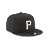 Pittsburgh Pirates Black and White Basic 59FIFTY Fitted Hat sold by New Era