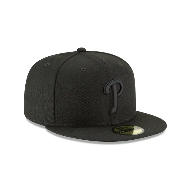 Philadelphia Phillies Blackout Basic 59FIFTY Fitted Hat sold by New Era product image thumbnail 3