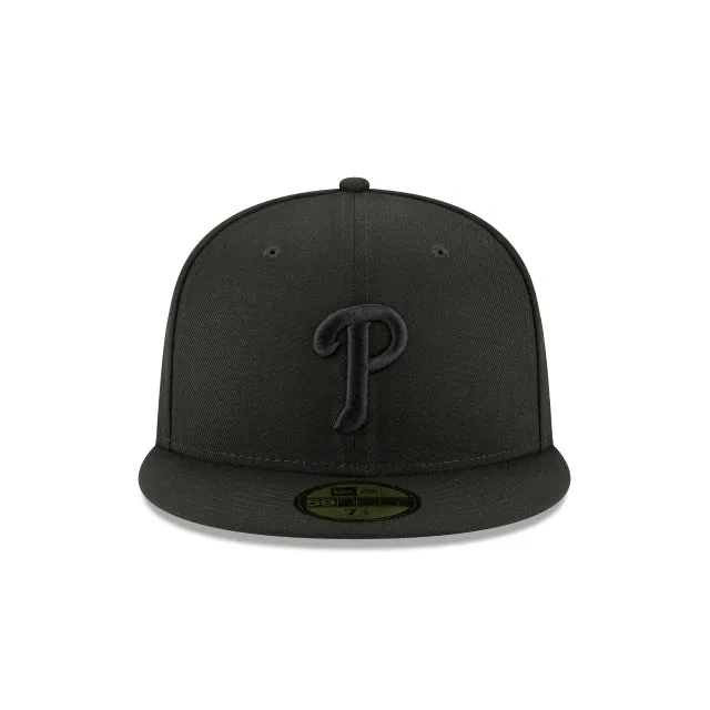Philadelphia Phillies Blackout Basic 59FIFTY Fitted Hat sold by New Era product image thumbnail 2