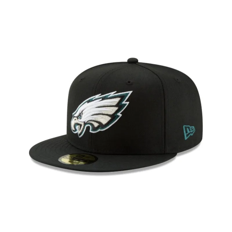 Philadelphia Eagles Black 59FIFTY Fitted Hat sold by New Era
