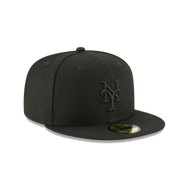 New York Mets Blackout Basic 59FIFTY Fitted Hat sold by New Era product image thumbnail 3