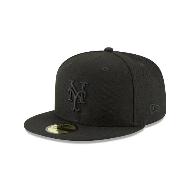 New York Mets Blackout Basic 59FIFTY Fitted Hat sold by New Era
