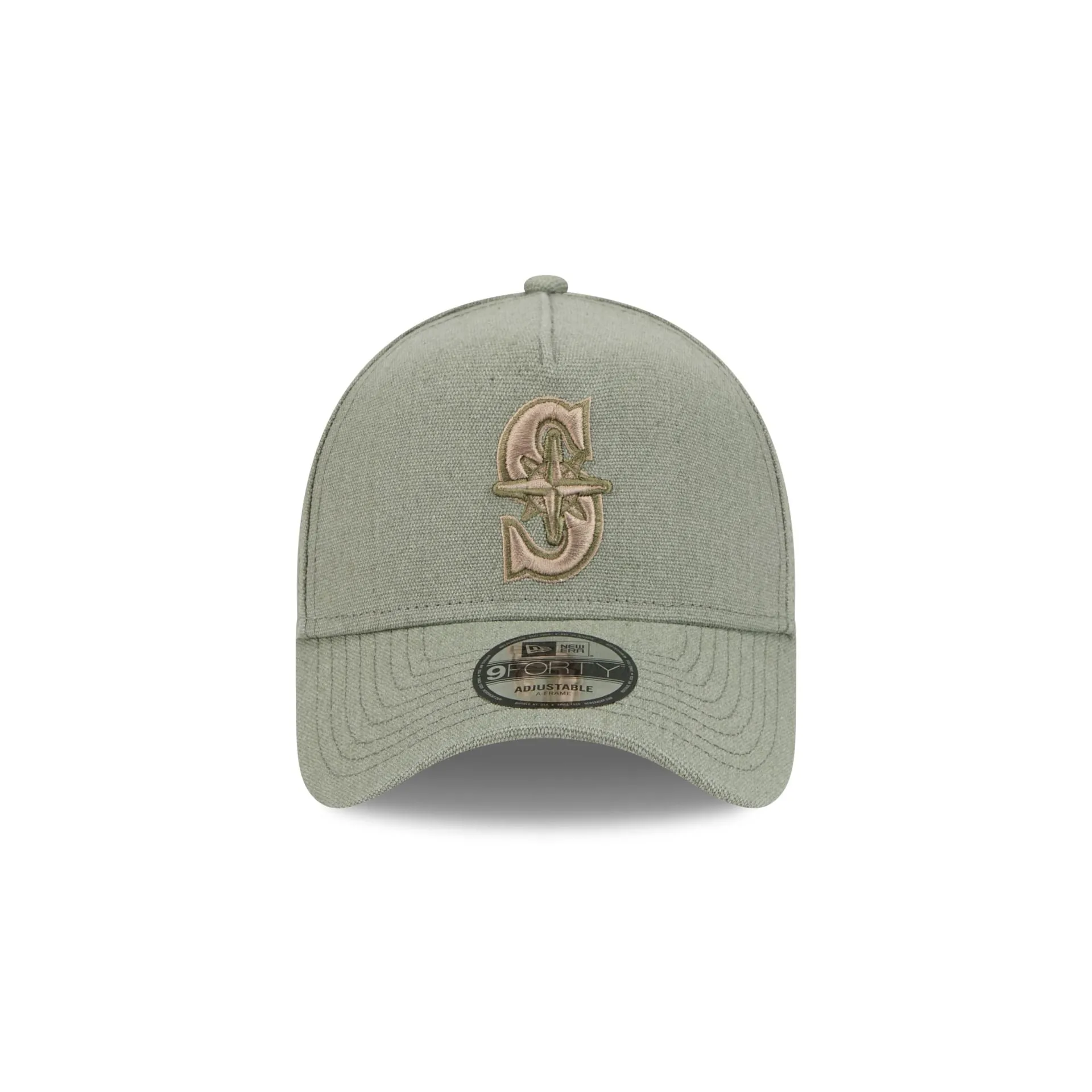 Seattle Mariners Logo Essentials Olive 9FORTY A-Frame Snapback Hat sold by New Era product image thumbnail 2