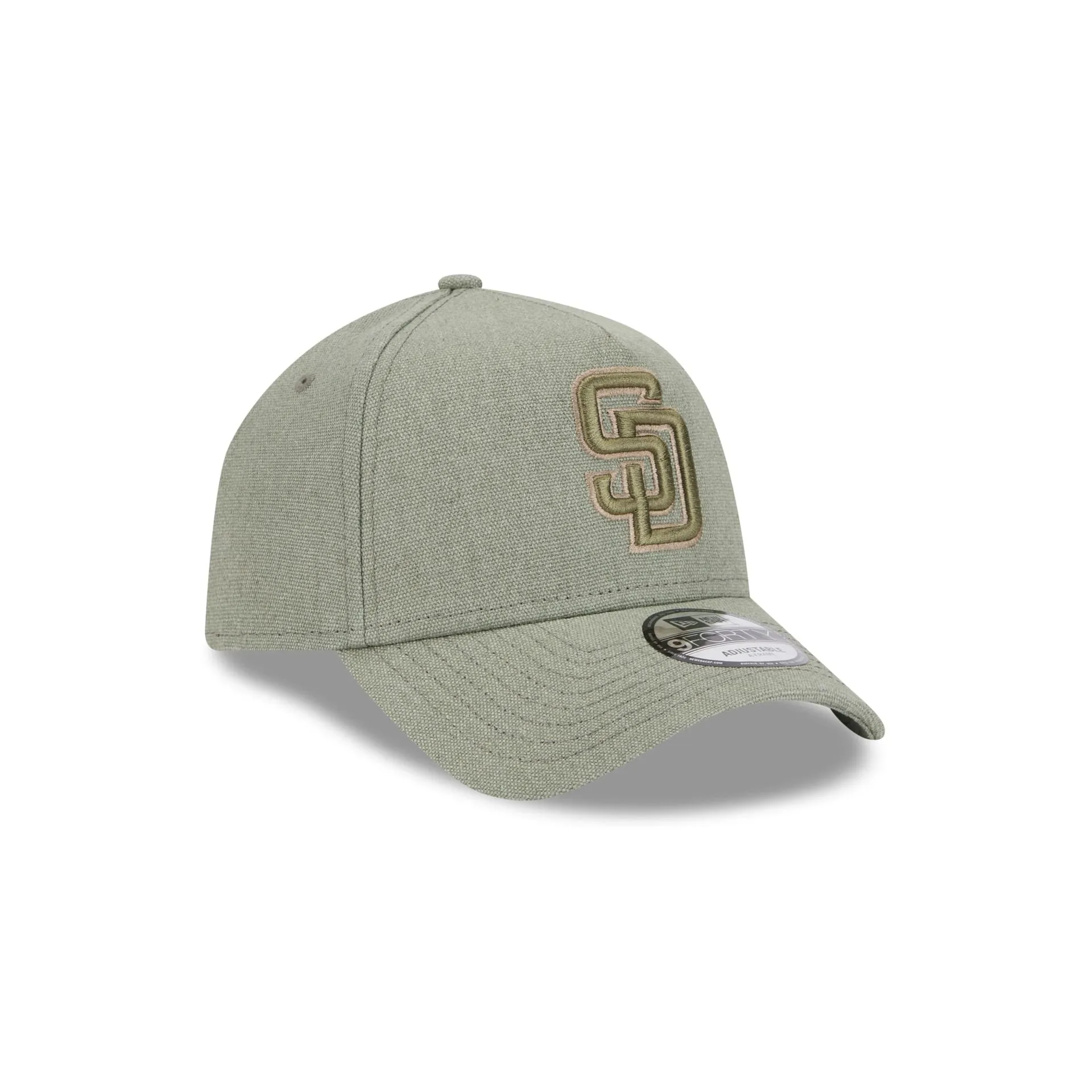 San Diego Padres Logo Essentials Olive 9FORTY A-Frame Snapback Hat sold by New Era product image thumbnail 3