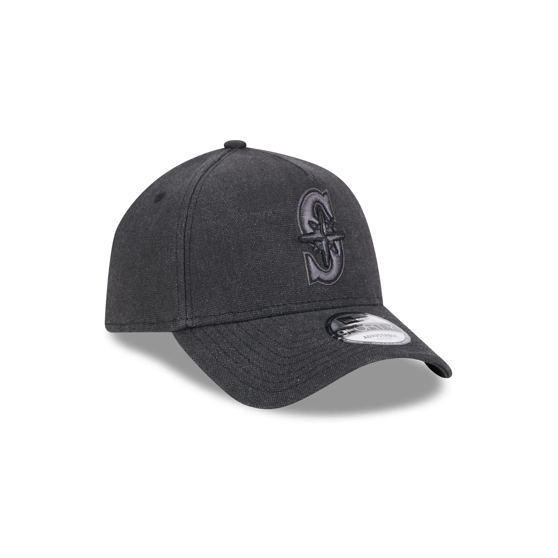 Seattle Mariners Logo Essentials Black 9FORTY A-Frame Snapback Hat sold by New Era product image thumbnail 3