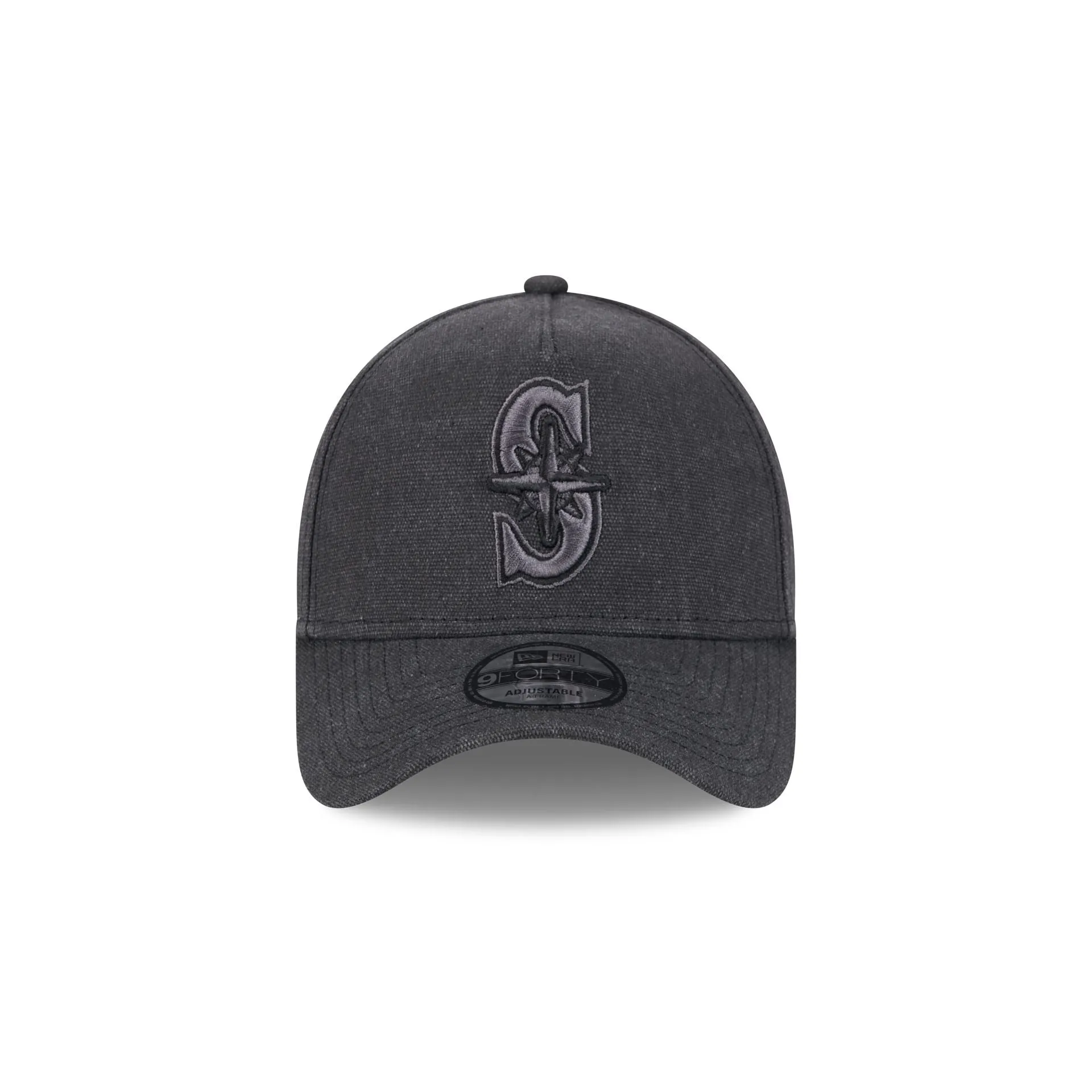 Seattle Mariners Logo Essentials Black 9FORTY A-Frame Snapback Hat sold by New Era product image thumbnail 2