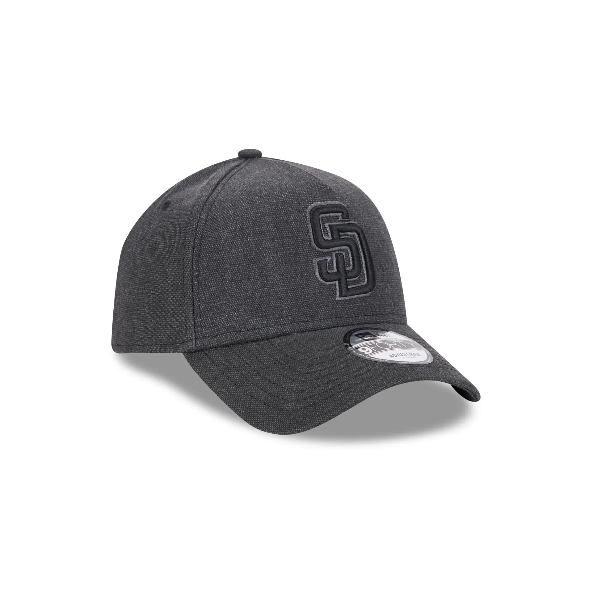 San Diego Padres Logo Essentials Black 9FORTY A-Frame Snapback Hat sold by New Era product image thumbnail 3