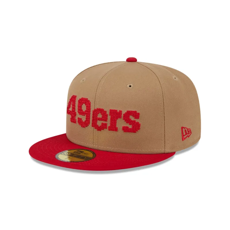 San Francisco 49ers Classic 8-Bit Wordmark 59FIFTY Fitted Hat sold by New Era