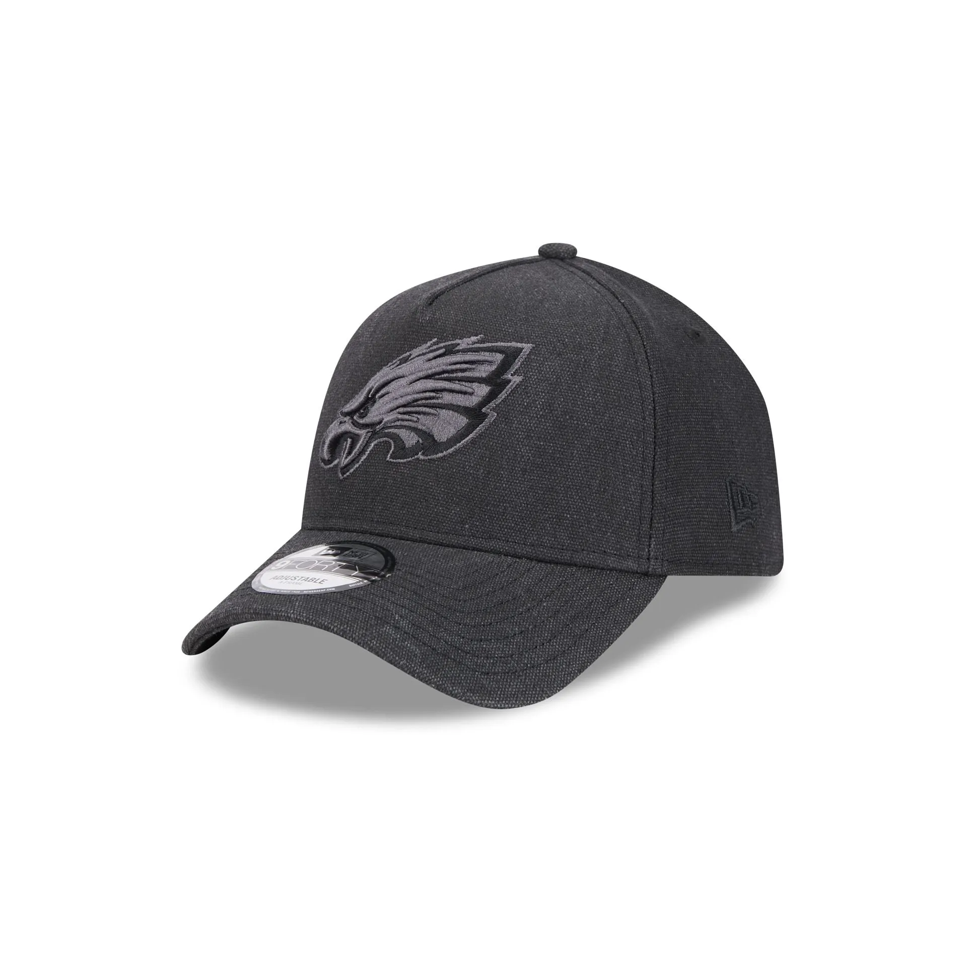 Philadelphia Eagles Logo Essentials Black 9FORTY A-Frame Snapback Hat sold by New Era