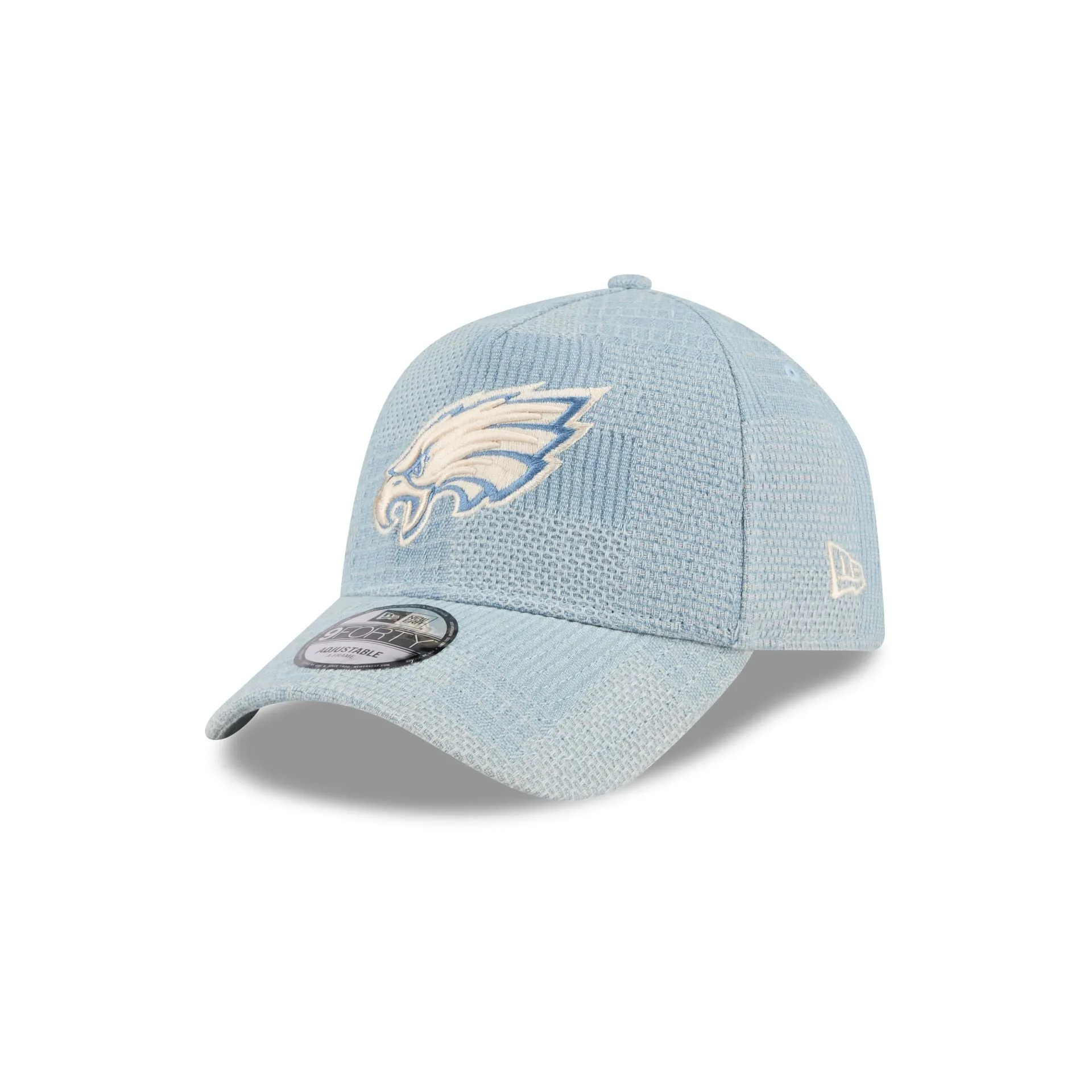 Philadelphia Eagles Logo Essentials Denim 9FORTY A-Frame Snapback Hat sold by New Era