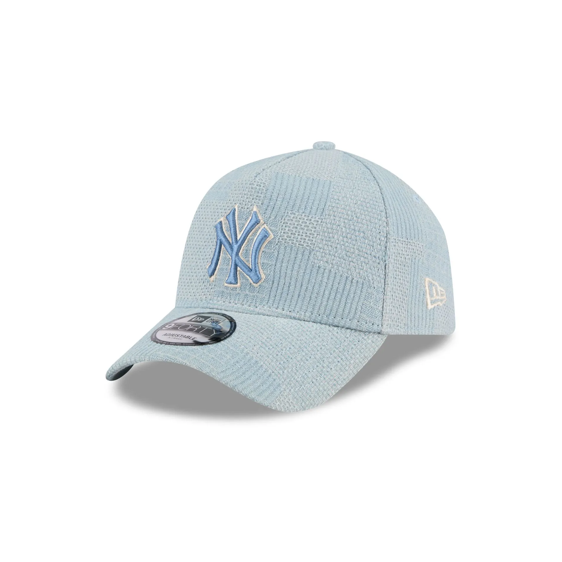 New York Yankees Logo Essentials Denim 9FORTY A-Frame Snapback Hat sold by New Era