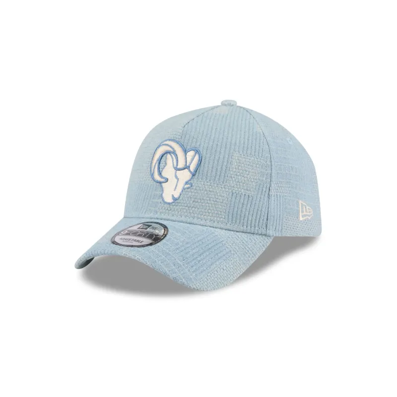 Los Angeles Rams Logo Essentials Denim 9FORTY A-Frame Snapback Hat sold by New Era