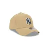 New York Yankees Logo Essentials Khaki 9FORTY A-Frame Snapback Hat sold by New Era