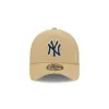New York Yankees Logo Essentials Khaki 9FORTY A-Frame Snapback Hat sold by New Era