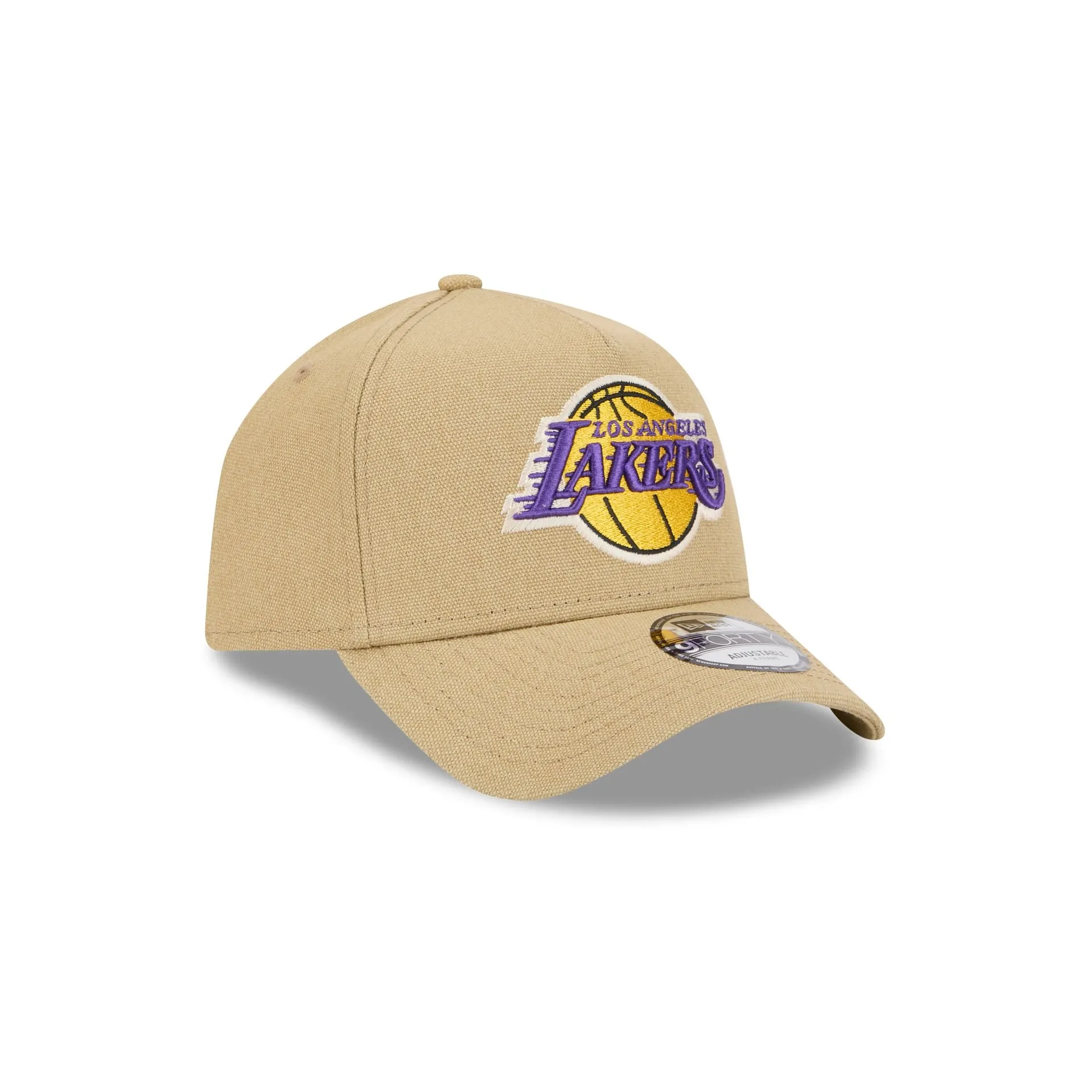 Los Angeles Lakers Logo Essentials Khaki 9FORTY A-Frame Snapback Hat sold by New Era product image thumbnail 3