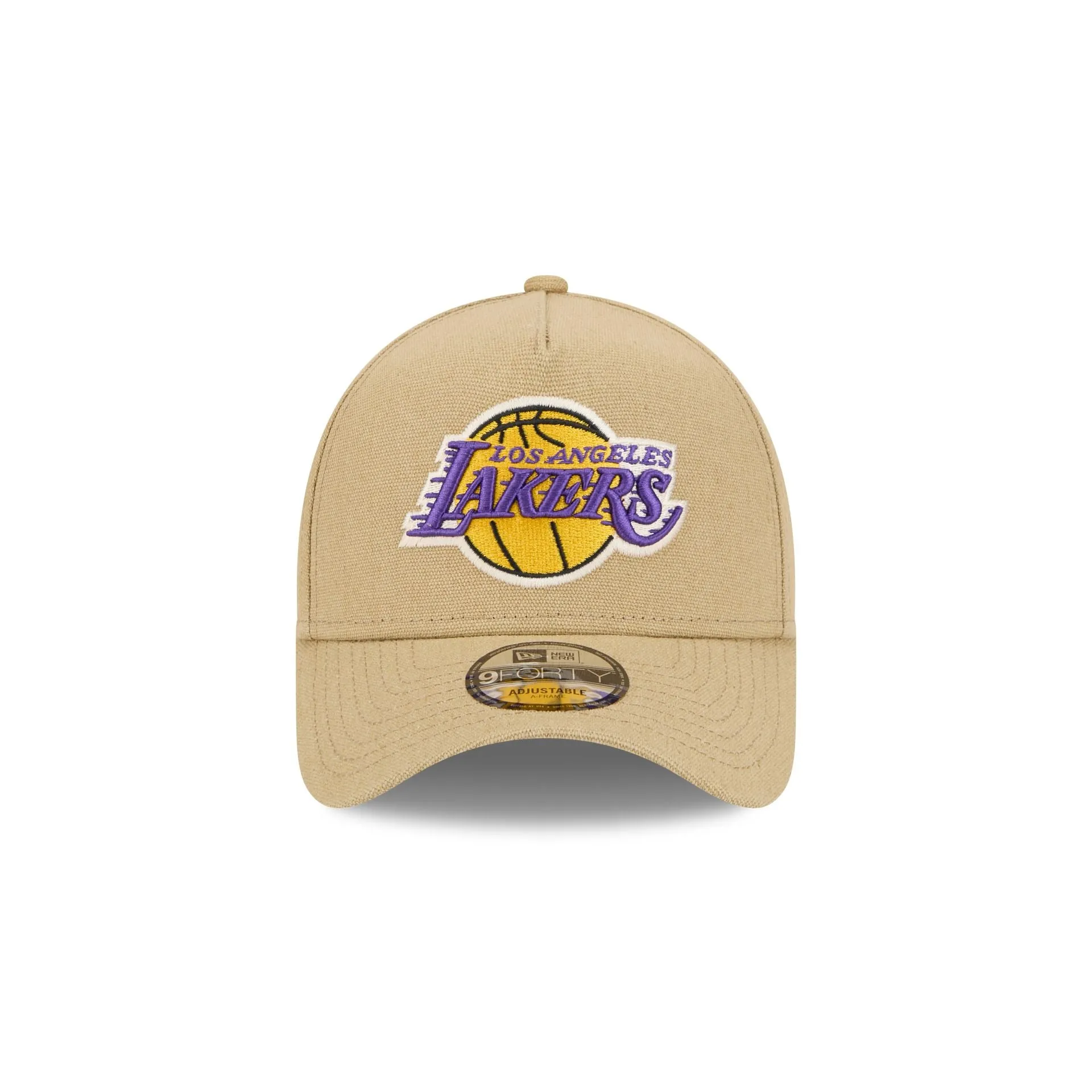 Los Angeles Lakers Logo Essentials Khaki 9FORTY A-Frame Snapback Hat sold by New Era product image thumbnail 2