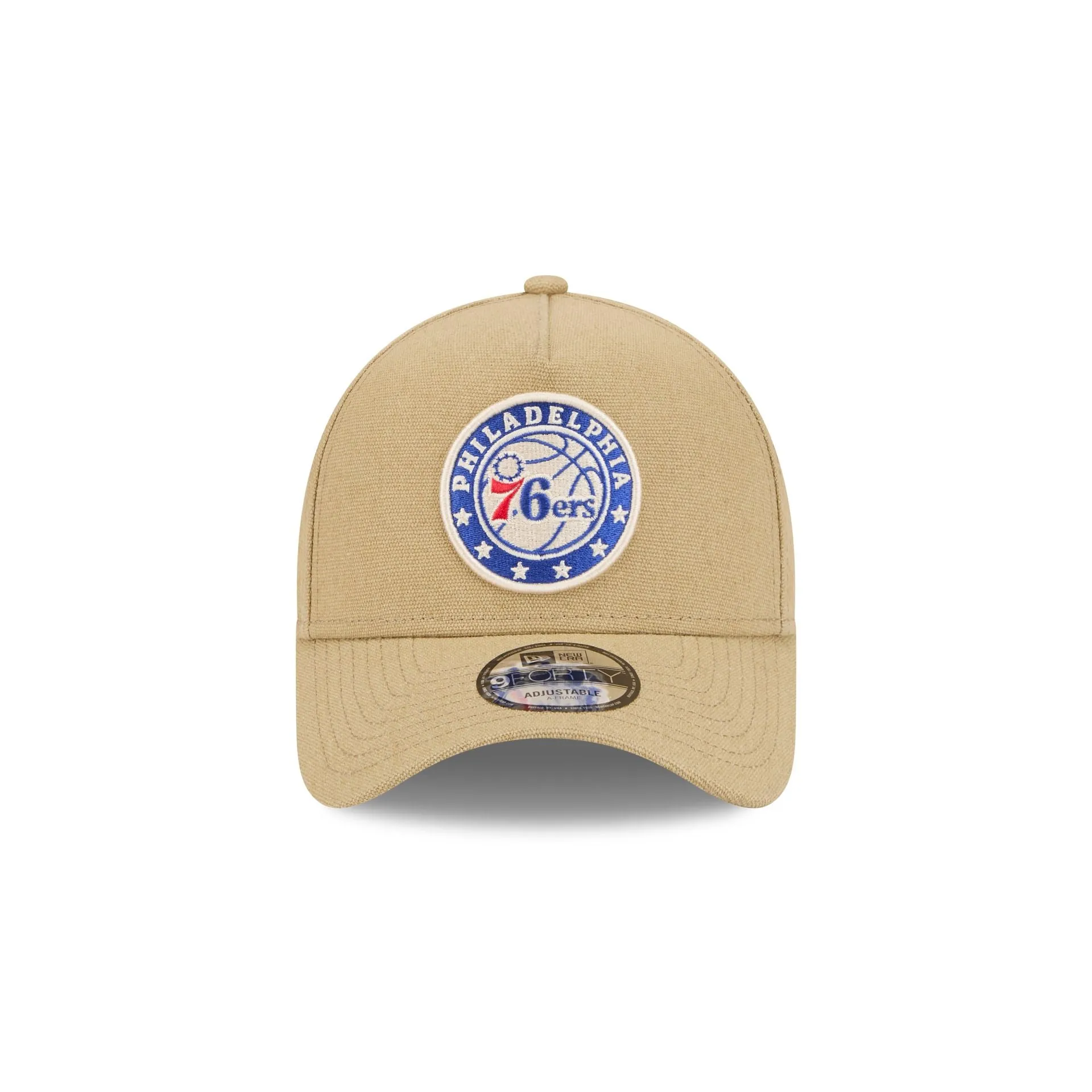 Philadelphia 76ers Logo Essentials Khaki 9FORTY A-Frame Snapback Hat sold by New Era product image thumbnail 2