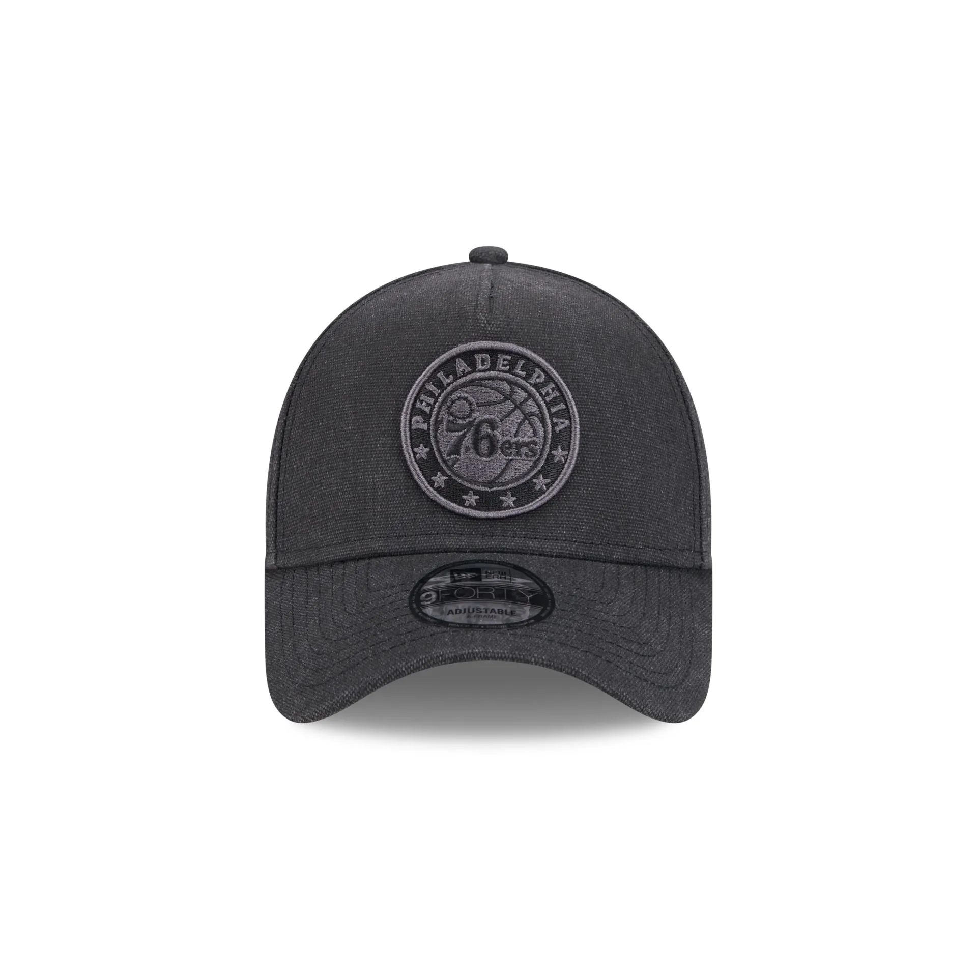 Philadelphia 76ers Logo Essentials Black 9FORTY A-Frame Snapback Hat sold by New Era product image thumbnail 2