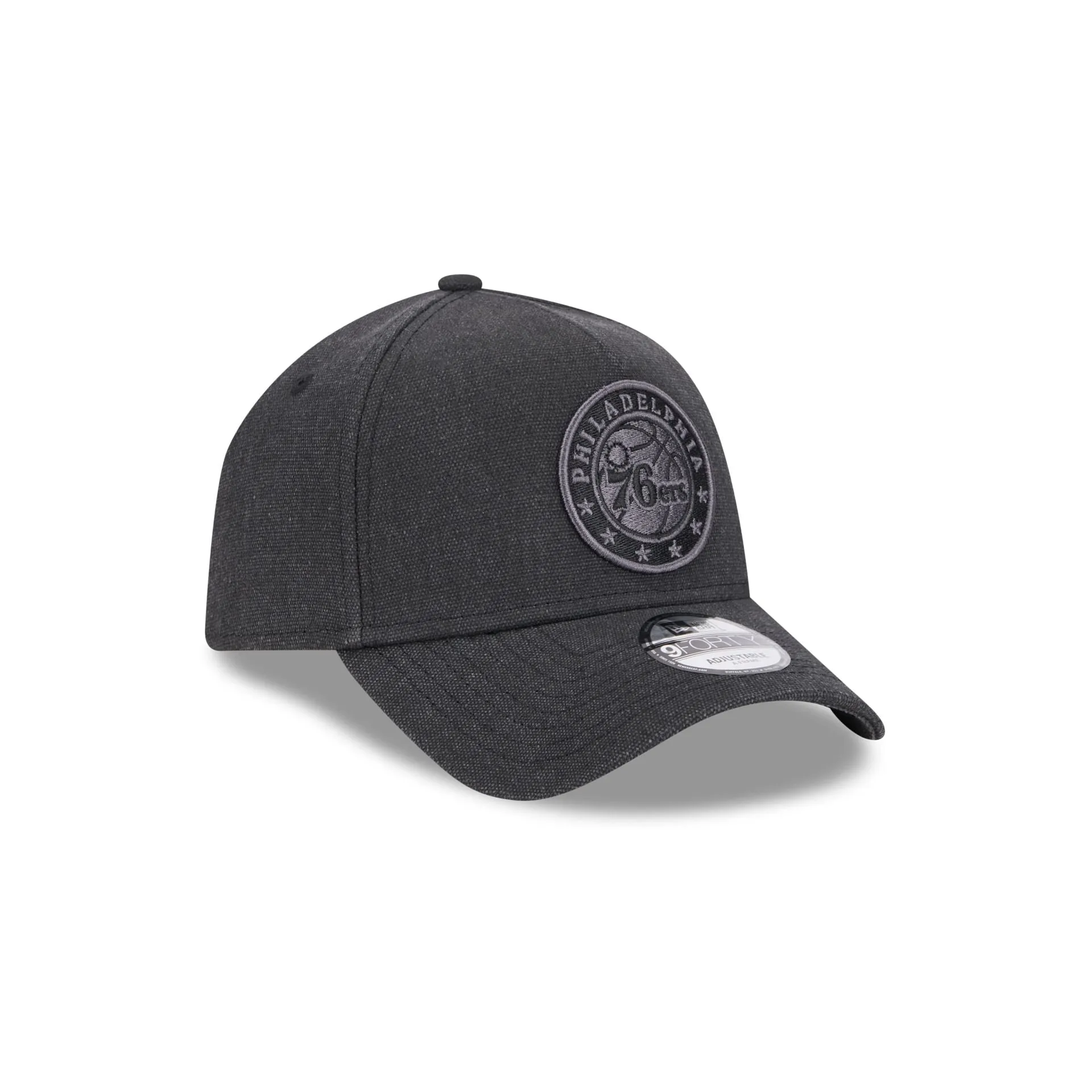 Philadelphia 76ers Logo Essentials Black 9FORTY A-Frame Snapback Hat sold by New Era product image thumbnail 3