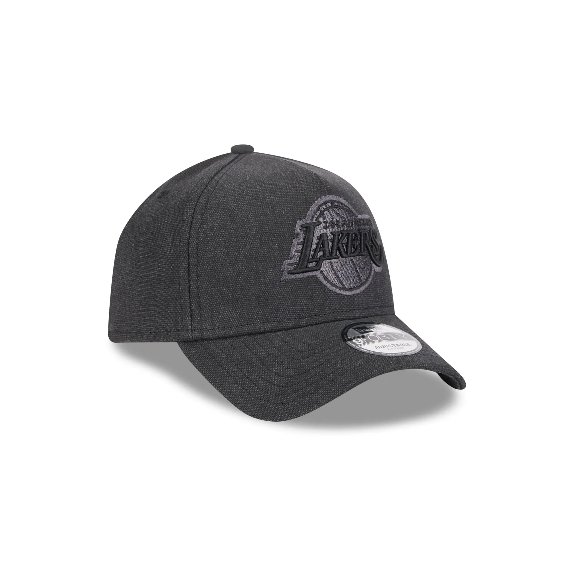 Los Angeles Lakers Logo Essentials Black 9FORTY A-Frame Snapback Hat sold by New Era product image thumbnail 3