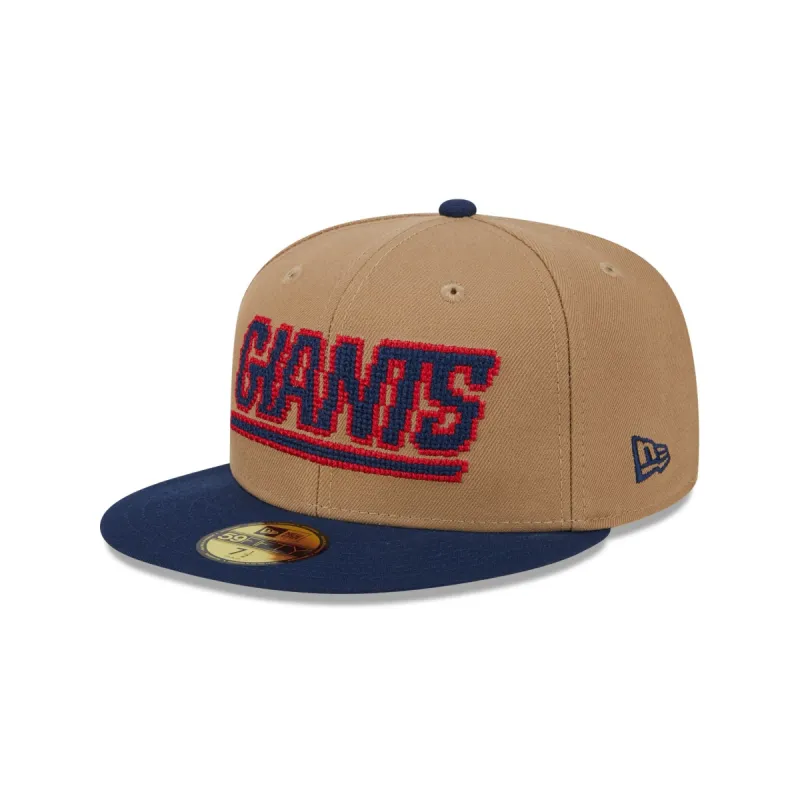 New York Giants Classic 8-Bit Wordmark 59FIFTY Fitted Hat sold by New Era